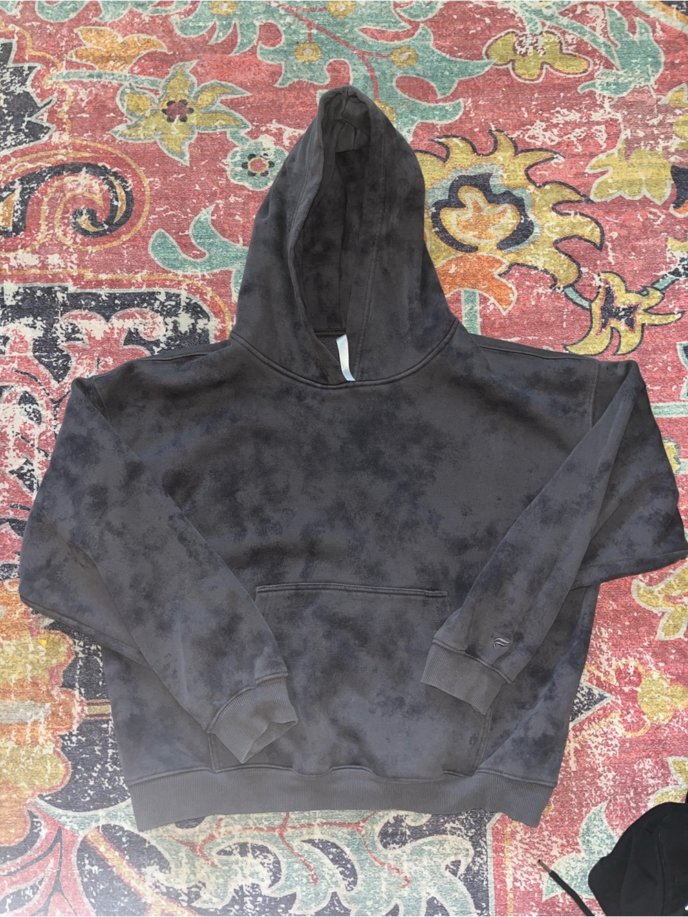 Fabletics Black Washed Tie-Dye Hoodie